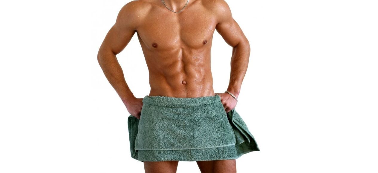 man in a towel before penis enlargement